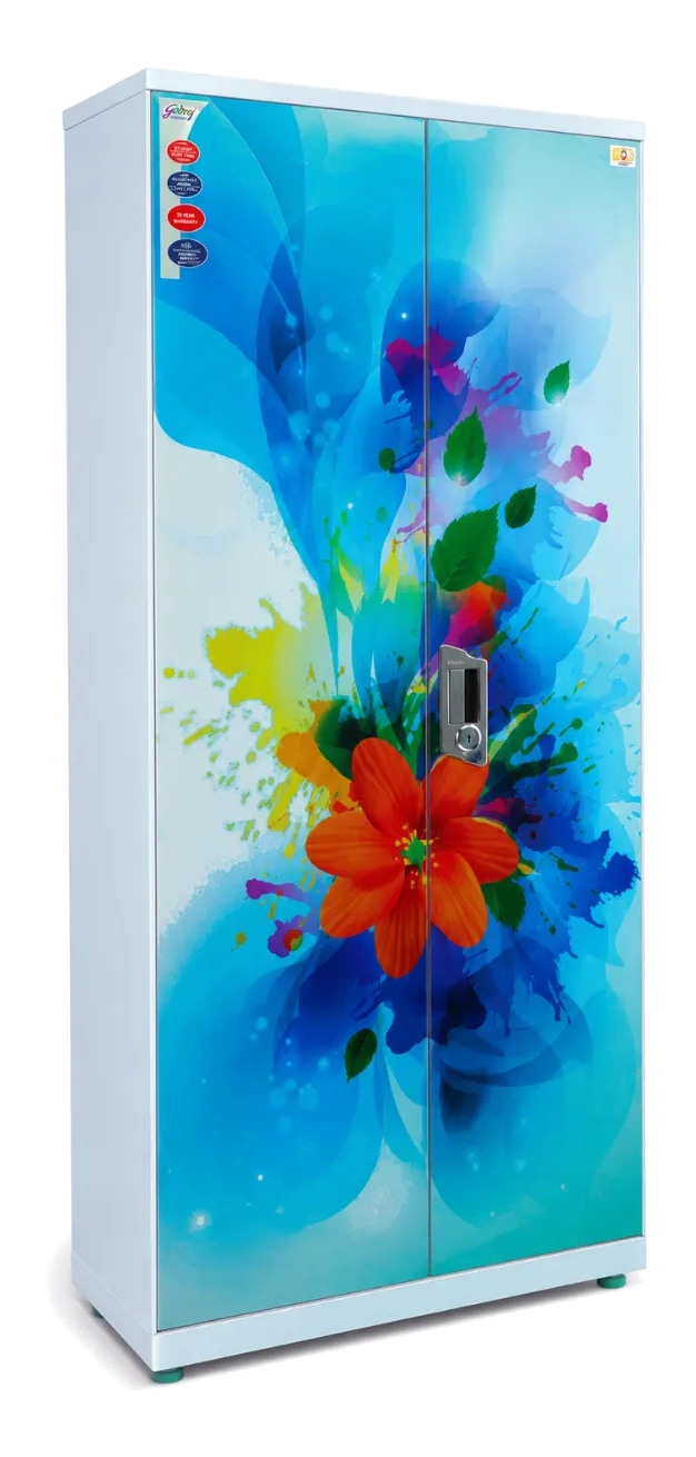 Raja Steel Smart Home Printed Wooden Finish domestic steel almirah