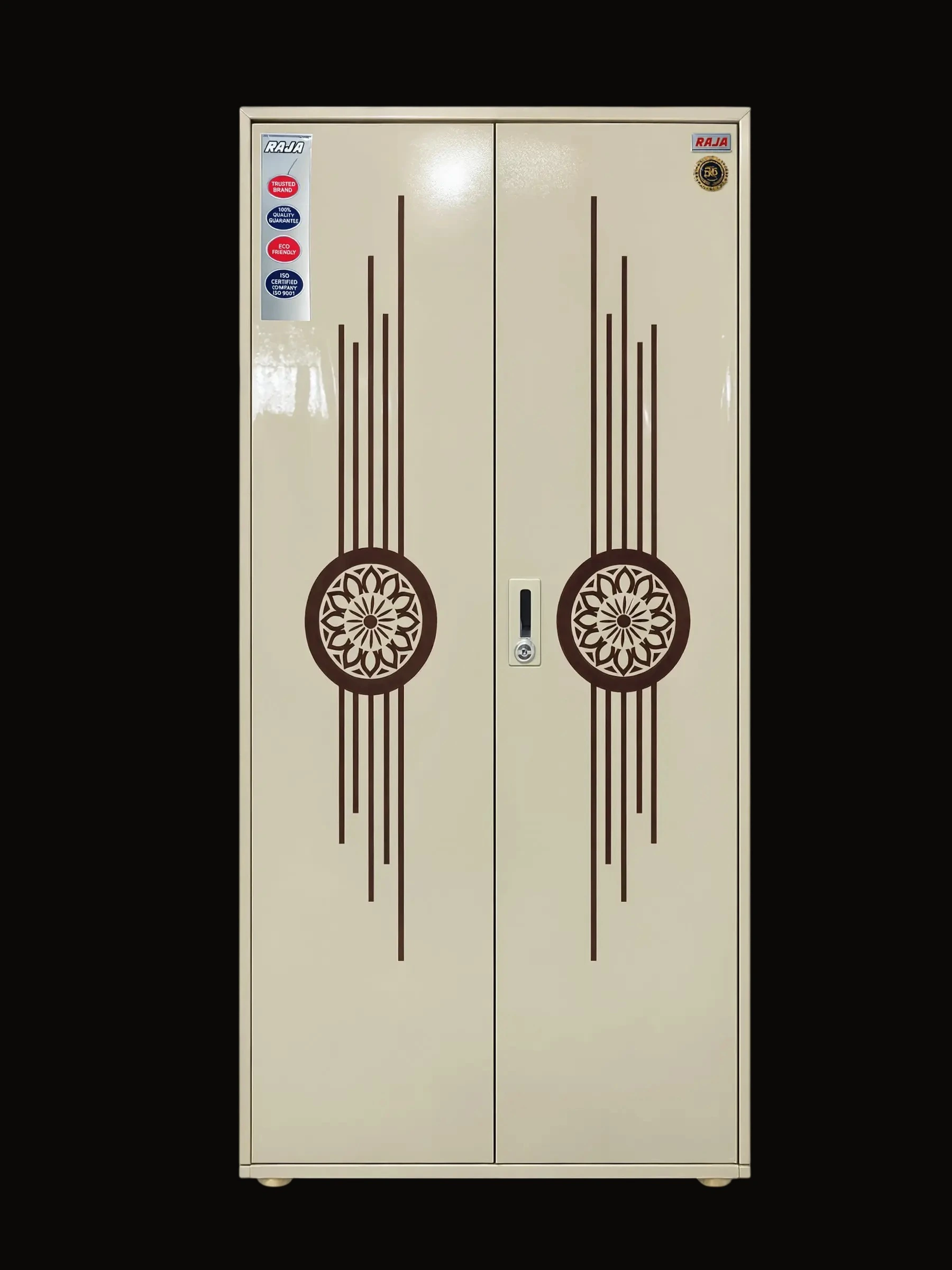 Raja Steel premium steel almirah - close-up of precision welded construction