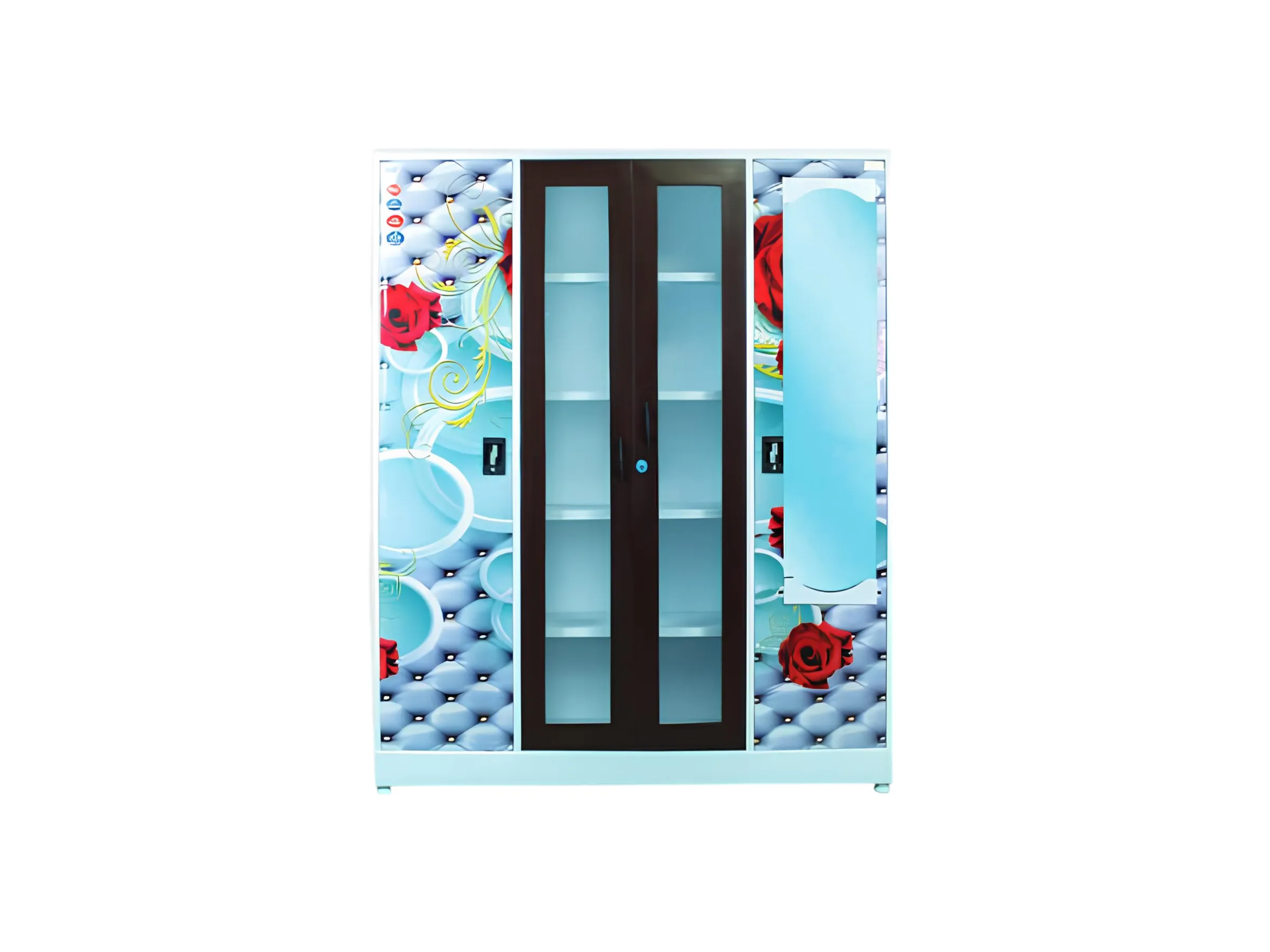 Full Glass Door Showcase - 4 Door - Raja Steel Furniture