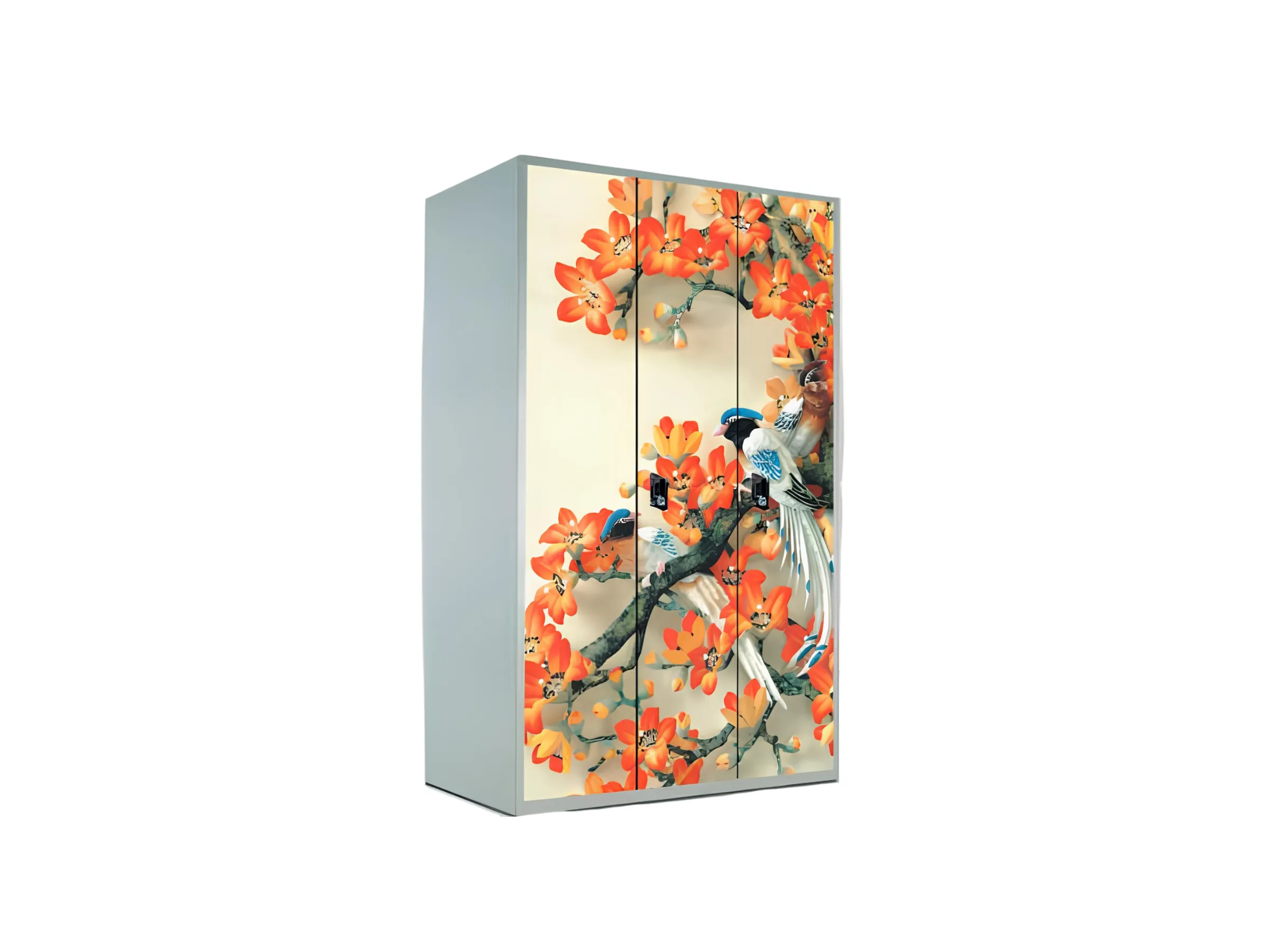 New Royal Exclusive (Spl. M.Lock) - 3 Door Without Secret Chamber - Printed (55") - Raja Steel Furniture