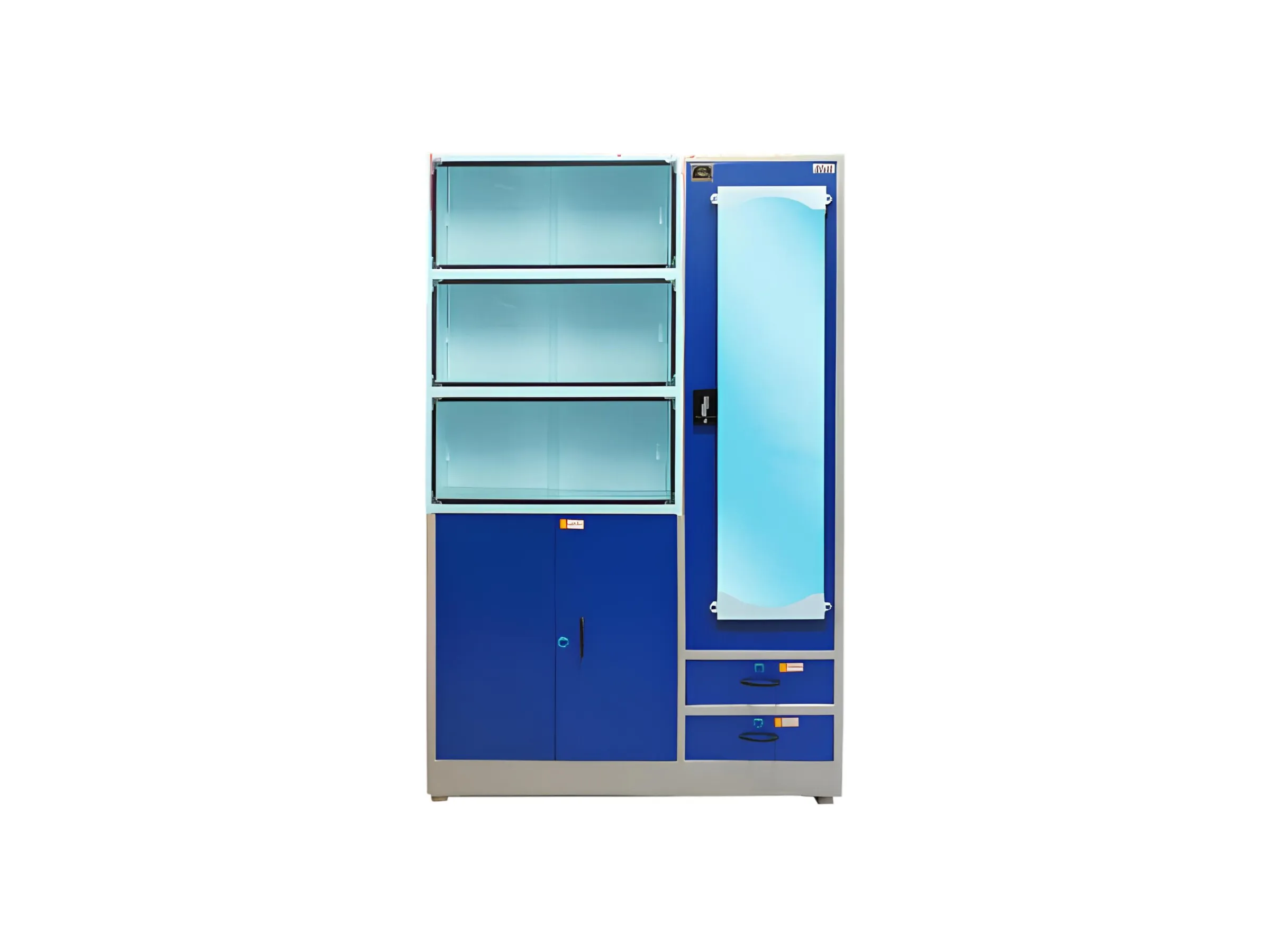 Showcase - 3 Sliding Doors with Two Drawers (Standard) - Raja Steel Furniture
